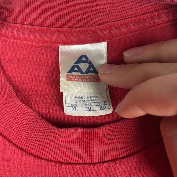 Chevy in Your Face Vintage Red T-shirt size XL '66 Nova Double Sided Chevrolet - Picture 7 of 16